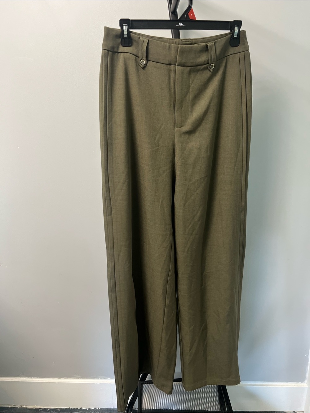 Olive Wide Leg Dress Pants